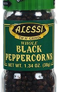 Alessi Spice Grinder Set, Tip n' Grind, Fresh Coarse Sea Salt & Whole Black Peppercorns (Regular)