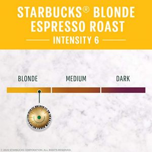 Starbucks Coffee Capsules for Nespresso Vertuo Machines — Blonde Espresso Roast — 5 boxes (50 espresso pods total)