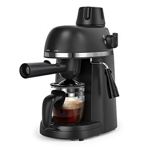 1-4 Cup Expresso Coffee Machine, Steam Espresso Maker with Milk Frother, Cappuccino Latte Machine Includes Carafe, No Apply to Use Ground Espresso and Any Fine Ground Coffee