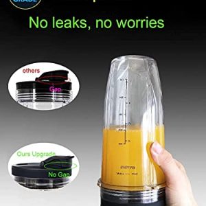 Replacement 24oz Nutri Ninja Blender Cup with Sip & Seal Lid For BL450 BL454 BL456 BL480 BL482 BL640 BL642 BL682 BN751 BN801 Foodi SS101 SS351 SS401 Ninja Blender Auto IQ Blade, 2-Pack