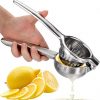 OVOS Lemon Squeezer Stainless Steel 304 Manual Citrus Juicer Premium Solid Heavy Duty Hand Press for Juicing Oranges, Pomegranate, Lemons & Limes(Large)