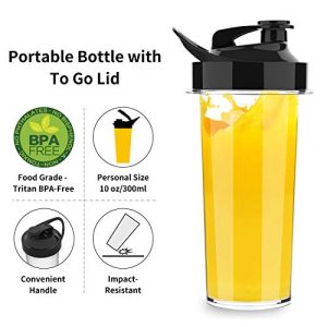 La Reveuse Personal Blender for Shakes and Smoothies 200 Watt with Magnetic Drive Technology 10 oz BPA Free Portable Travel Bottle (White/Black)