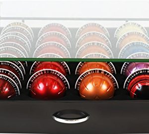 DecoBros Crystal Tempered Glass Nespresso Vertuoline Storage Drawer Holder for Capsules