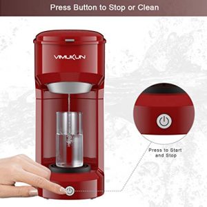 Single Serve Coffee Maker Coffee Brewer Compatible with K-Cup Single Cup Capsule with 6 to 14oz Reservoir, Mini Size (Red)