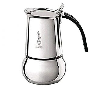 Bialetti Kitty – Italian Espresso Coffee Maker in Stainless Steel, 10 Tasses