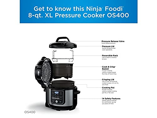 Ninja-Foodi-10-in-1 XL 8-Quart Pressure Cooker Air Fryer Multicooker Stainless Steel (Renewed)