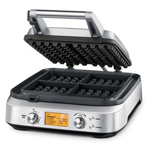 Breville BWM640XL Smart 4-Slice Waffle Maker, Silver