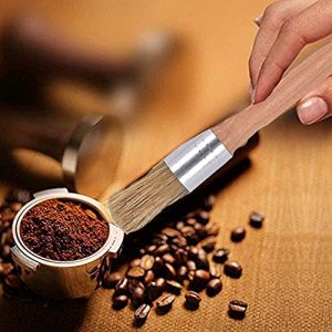 Coffee Machine Cleaning Brush Set 4 Pieces Coffee Cleaning Brush Wooden Cleaning Brush for Grinders and Nylon Espresso Brush for Coffee Machine Group Head