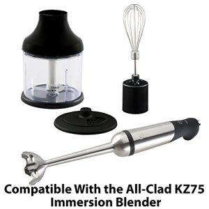 All-Clad XJ700042 Immersion Blender Mini Chopper and Whisk Attachments, Black