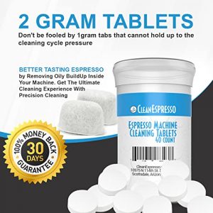 Espresso Cleaning Kit - 40 Espresso Machine Cleaning Tablets + 2 Water Filters + 2-Use Descaling Solution - Fits All Breville Espresso Maker Models - by CleanEspresso