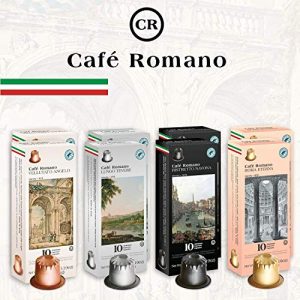 Café Romano Espresso Capsules Single Cup Aluminum Coffee Pods Compatible with Nespresso Original Machine, 80 Capsules, (Variety pack)