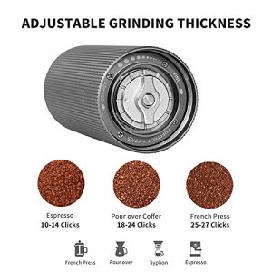 TIMEMORE Chestnut C2 MAX Manual Coffee Grinder with Adjustable Coarseness, Capacity 30g with CNC Stainless Steel Conical Burr, Pour Over Coffee for Hand Grinder Gift of Office Home Traveling Camping
