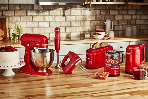 KitchenAid KHM7210QHSD 100 Year Limited Edition Queen of Hearts Hand Mixer, 7 Speed, Passion Red