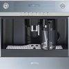 Smeg CMSCU451S 24'' Linea Built-In Coffee Machine with Milk Frother Fully Automatic for Coffee Beans 5 Level Adjustable Coffee Strength Color Silver