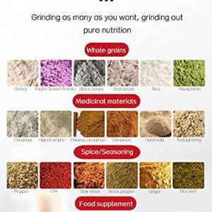 Moongiantgo 150g Grain Grinder Mill Electric Spice Grinder 950W Stainless Steel High-speed Dried Grinding Powder Machine 50-300 Mesh 110V Pulverizer Dry Grinder (ON/OFF Switch)