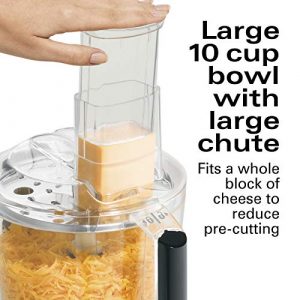 Hamilton Beach ChefPrep 10-Cup Food Processor & Vegetable Chopper, Black (70670) & Power Elite Blender with 12 Functions and 40 Oz BPA Free Glass Jar, Black and Stainless Steel (58148A)
