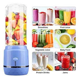 CORESLUX Portable Blender，Mini Blender for Shakes and Smoothies USB Rechargeable,4000 mAh Mobile Blender for Fruit and Vegetable Juicing (2 juicing cups)
