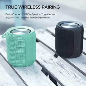 Portable Bluetooth Speaker, Wireless IP67 Waterproof Outdoor Speaker with Subwoofer, 16W Louder Volume, Longer Playtime, Bluetooth 5.0, Dual Pairing, Portable Speaker for Party Beach Camping, Black