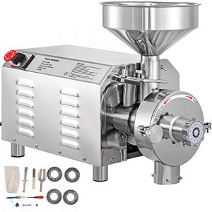 VEVOR Commercial Grinding Machine for Grain 2200W, Electric Grain Grinder 30-50KG/H, Powder Grinding Machine 50KG Capacity, Powder Machine Herb Stainless Steel, for Dry Grain Soybean Spice Coffee Bean
