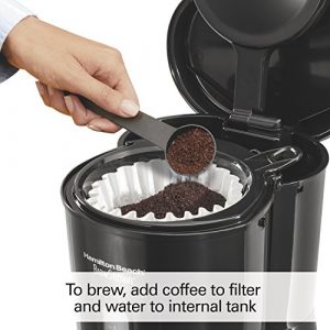Hamilton Beach 10-Cup Coffee Maker, Programmable BrewStation Dispensing Coffee Machine (47380),Black