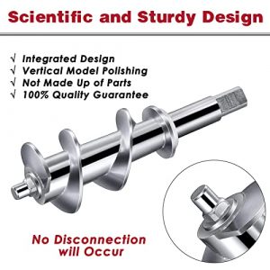 Metal Food Grinder Attachments for KitchenAid Stand Mixers, Meat Grinder, Sausage Stuffer Includes Two Sausage Stuffer Tubes, Durable Perfect Attachment for KitchenAid Mixers, Sliver