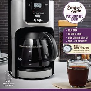 Mr. Coffee 12-Cup Programmable Coffee Maker with Brew Strength Selector