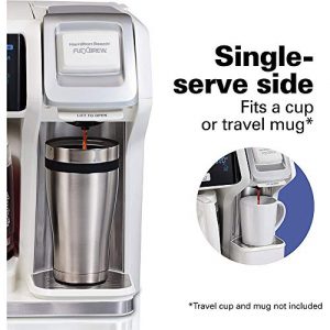 Hamilton Beach 49947 FlexBrew 2 Way Coffee Maker: Single-Serve or 12 Cup Pot, White Bundle with 1 YR CPS Enhanced Protection Pack