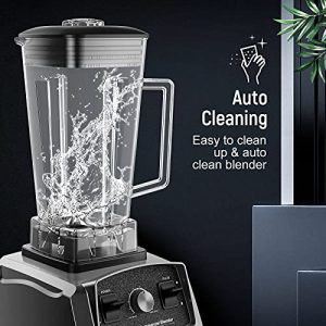 Professional Blender, CRANDDI 1500 Watt Powerful Professional Smoothie Blender, Countertop Blender with BPA-FREE 70oz Pitcher and Self-Cleaning, Food blender for Commercial and Home YL-010 (Black)