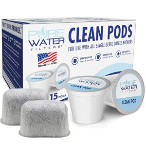 Rinse Pods Maintenance Kit compatible with Keurig Brewers, Classic/1.0 and 2.0 K-Cup - Includes 15 Clean Pods Plus 2 Replacement Filters, Cleans and Filters
