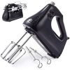 Hand Mixer Electric, MOSAIC Handheld Cake Mixer with Easy Eject Mixer for Egg Beater Whipping Mixing Cookies, Brownies, Dough, 4 Stainless Steel Accessories Cord & Attachments Storage