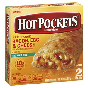 Hot Pockets Croissants Variety Pack- 4 Applewood Bacon, Egg & Cheese- 4 Sausage, Egg & Cheese- 4 Ham, Egg & Cheese Biscuit Crust Sandwiches- Ready Set Donate a meal Program- 4 Boxes of Each, 12 Total