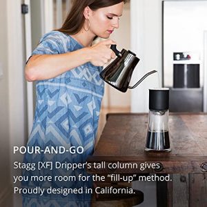 Fellow Stagg [XF] Pour-Over Coffee Maker Set - Kit Includes Stagg [XF] Pour-Over Dripper, Stagg Double Wall Glass Carafe, and 30 Paper Filters