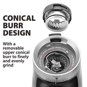 Conical Burr Coffee Grinder-Coffee Grinder with Stainless Steel Conical Burr ,Conical Burr Grinder with 31 Precise Grind Settings from Ultra-fine to Coarse for French Press, Pour Over, Drip, Espresso