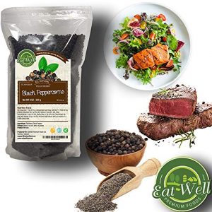 Whole Black Peppercorns 12oz | Himalayan Pink Salt (Coarse Grain) 2 lbs | Premium Grade, Freshly Packed | Pepper Corns For Grinders Refill | Herbs & Spices | by Eat Well Premium Foods