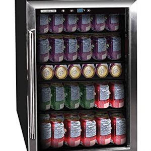 Frigidaire EFMIS155 Beverage Center-126 Cans-Full Stainless Steel, 126-CAN, Stainless