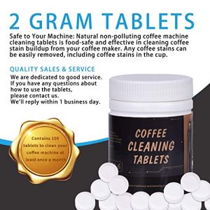 100 PCS 200g Espresso Coffee Grinder Cleaning Tablets, Coffee Cup Cleaner, Suitable for Universal Coffee Machine, Pollution-Free and Food Safe, Enjoy your coffee time