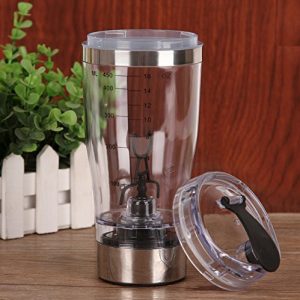 Automatic Protein Shake Drink Mixer and Blender, 16oz Water Bottle. Eco-Friendly, Tornado, Vortex Movement with Detachable Mixer and Sports Cup