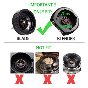 7 Fin Gears Replacement Blender Blade Fit Ninja BN751 BN801 BL450-30 BL456-30 BL454-30 Auto iQ Pro BL685 BL482-30 BL491 BL682-30 BL642 32oz 24oz 18oz Foodi ss351 ss401 Cup Nutri Blender Parts