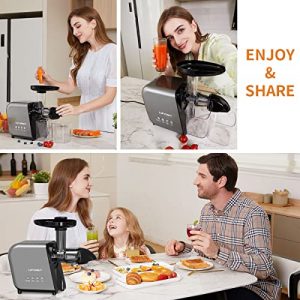 Celery Juicer Machines Easy To Clean,Electric Cold Press Juicer Extractor Leafy Greens Wheatgrass Beet,Quiet Vegetables and Fruits Juicer 200W Motor,Reverse Function,Low Speed,BPA Free,Dishwasher Safe