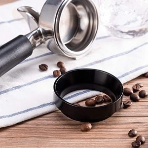 Aluminum Espresso Dosing Funnel, Dosing Ring Suitable for 58mm Portafilters in black color