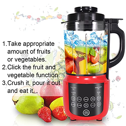 Hiking bear Professional Blender for Kitchen,Blender and Food Processor Combo Stainless Steel 59 Oz Hot and Cold Blenders for Kitchen 1200W