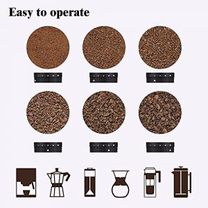 Conical Ceramic Burr Coffee Grinder - Portable Electric Slow Grinder, with Adapter, Upgraded Grinding Bin - for Espresso, Pour over, Drip, Percolator, Chemex, Cold Brew, French Press