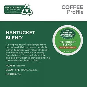 Green Mountain Coffee Roasters Nantucket Blend, Single-Serve Keurig K-Cup Pods, Medium Roast Coffee Pods, 72 Count
