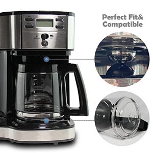 Cestlaive 12-Cup Replacement Glass Carafe Pot Compatible with Hamilton Coffee Maker Models 46310, 49976, 49966, 49350, 49957, 49954, 49933, 49980A, 49980Z, 49983, 49618, 46300, 49950