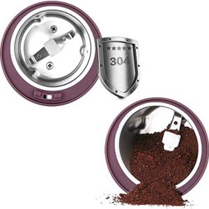 PARACITY Herb Grinder Electric, Electric Weed Grinder Portable Automatic, Small Coffee Grinder/Spice Grinder for Herbs, Peanuts, Fine Leaves, Pepper Beans, Almonds and grains (Purple)