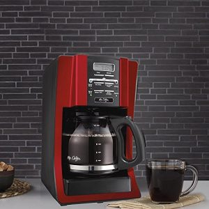 12-Cup Programmable Settings Programmable Coffee Maker, Red by Mr. Coffee
