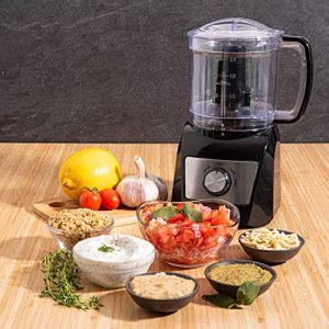 3 Cup Mini Food Processor, Strong Vegetable Chopper for Dicing, Chopping, Mincing, & Puree 350 Watts Mini Chopper With 2 Speeds, Perfect Baby Food Processor By Moss & Stone (Black)