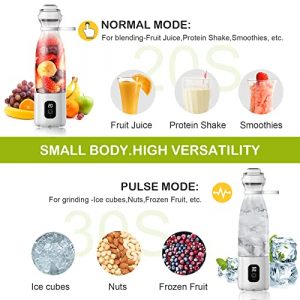 Portable Blender,Small Personal Blender for Shakes and Smoothies with 20oz Travel Bottles USB Rechargeable Powerful 300w Pulse High Speed Crushing Ice Protein Shake Drink Fresh Juice on the Go Dumcuw Blender BravoS