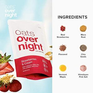 Oats Overnight - Variety Pack (8 Meals PLUS BlenderBottle ) High Protein, Low Sugar Breakfast Shake - Gluten Free, High Fiber, Non GMO Oatmeal (2.7oz per meal)