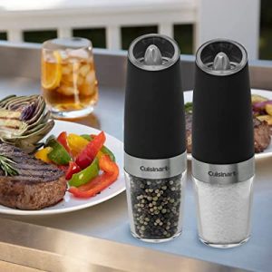 Cuisinart CSS-2424 Gravity Salt and Pepper Spice Mill with Blue LED Light, 2/3 Cup Capacity